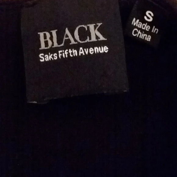 Saks Fifth Avenue Black Embellished Peplum Top - Picture 5 of 6